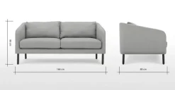 Sofá de 2 Cuerpos Merrick – Gris