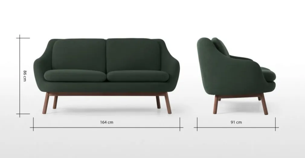 Sofá de 2 Cuerpos Oslo – Verde Bosque