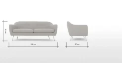 Sofá de 3 Cuerpos Reece – Gris Sílex