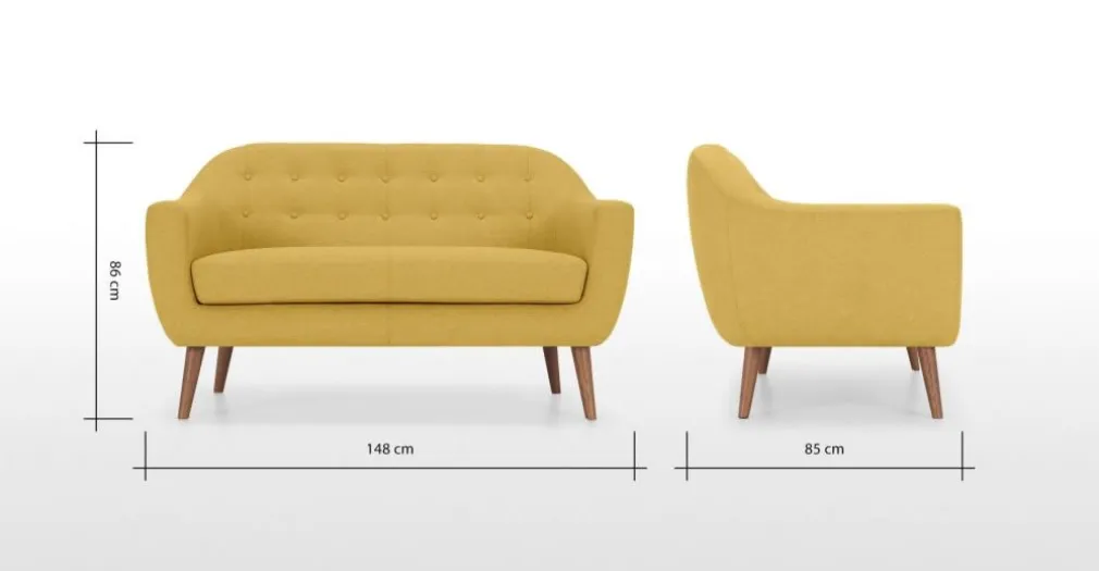 Sofá de 2 Cuerpos Ritchie – Amarillo