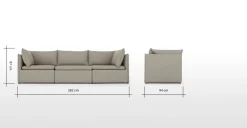 Sofá de 3 Cuerpos Víctor – Gris Portland
