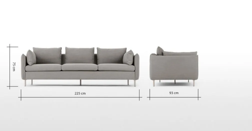 Sofá de 3 Cuerpos Vento – Gris Manhattan