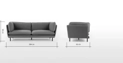 Sofá de 3 Cuerpos Wes – Gris Selecto