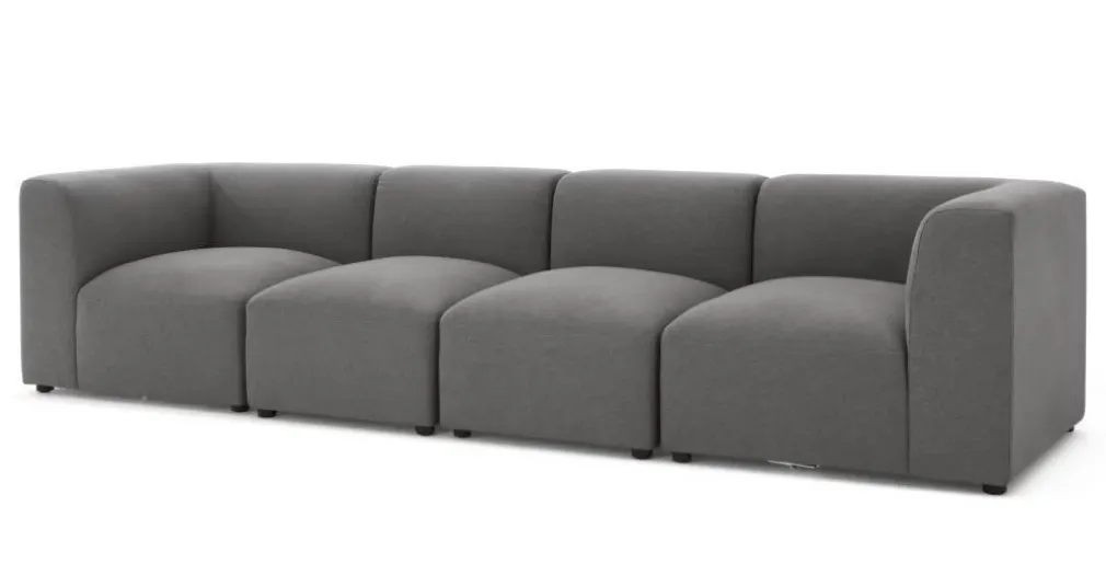 Sofá Modular de 4 Cuerpos Juno – Gris Marga