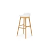 Taburete alto Thelma – Roble y blanco
