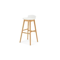 Taburete alto Thelma – Roble y blanco
