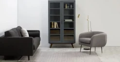 Vitrina Aveiro – Gris y cristal