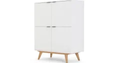 Vitrina Aveiro – Roble Natural y Blanco